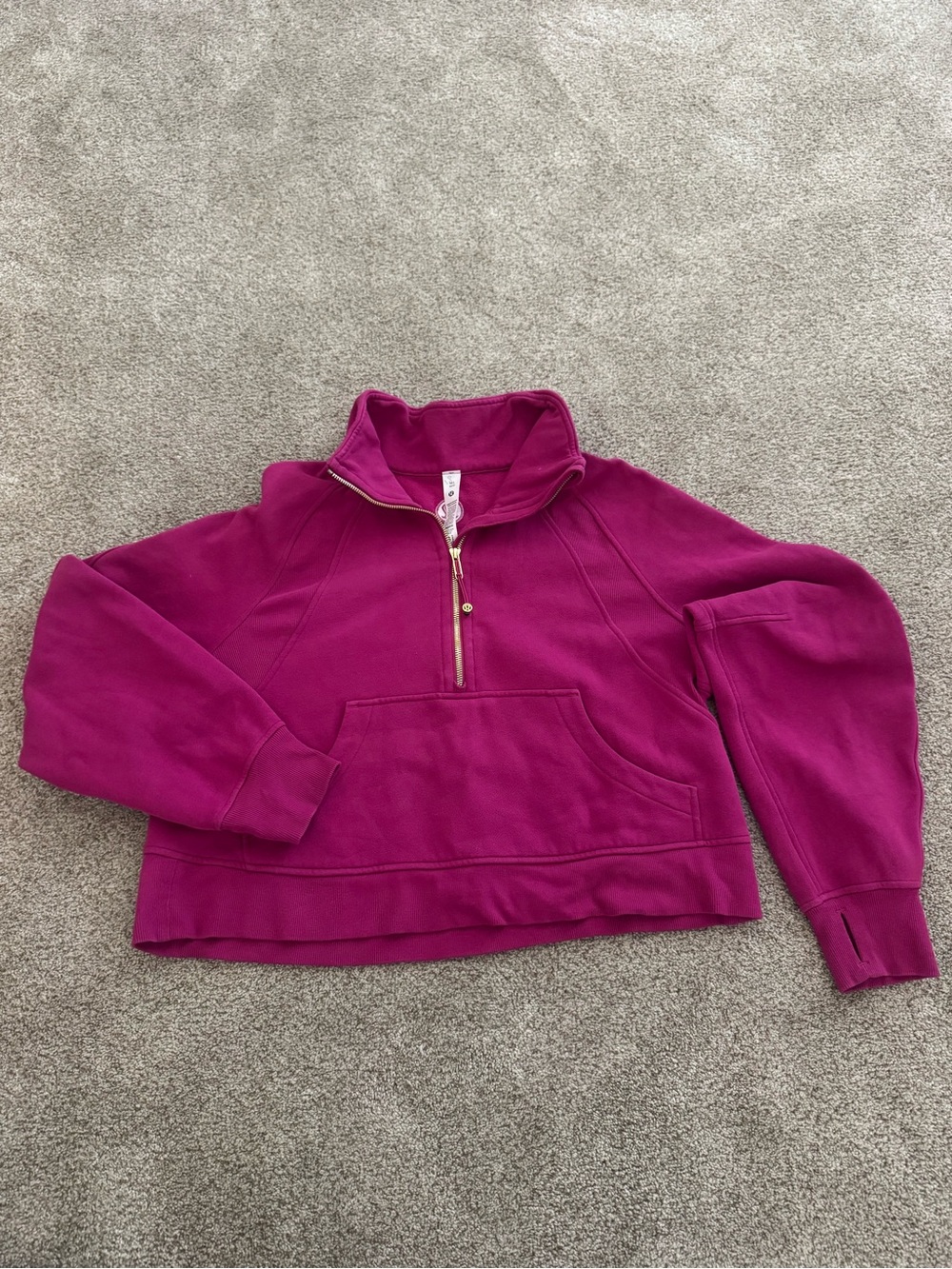 lululemon athletica Raspberry Half-Zip Pullover Sweatshirt